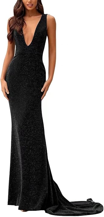 Women's Sparkling Deep V Neck 