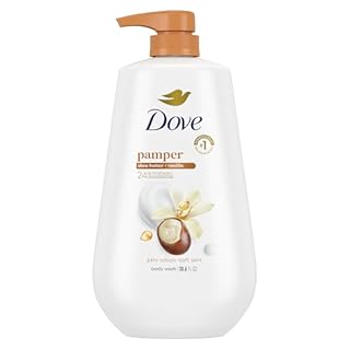 Dove Body Wash with Pump Pamper Shea Butter & Vanilla for 24hr Lotion-Soft Skin Moisturizing Skin Cleanser with No Sulfates No Parabens 30.6 oz