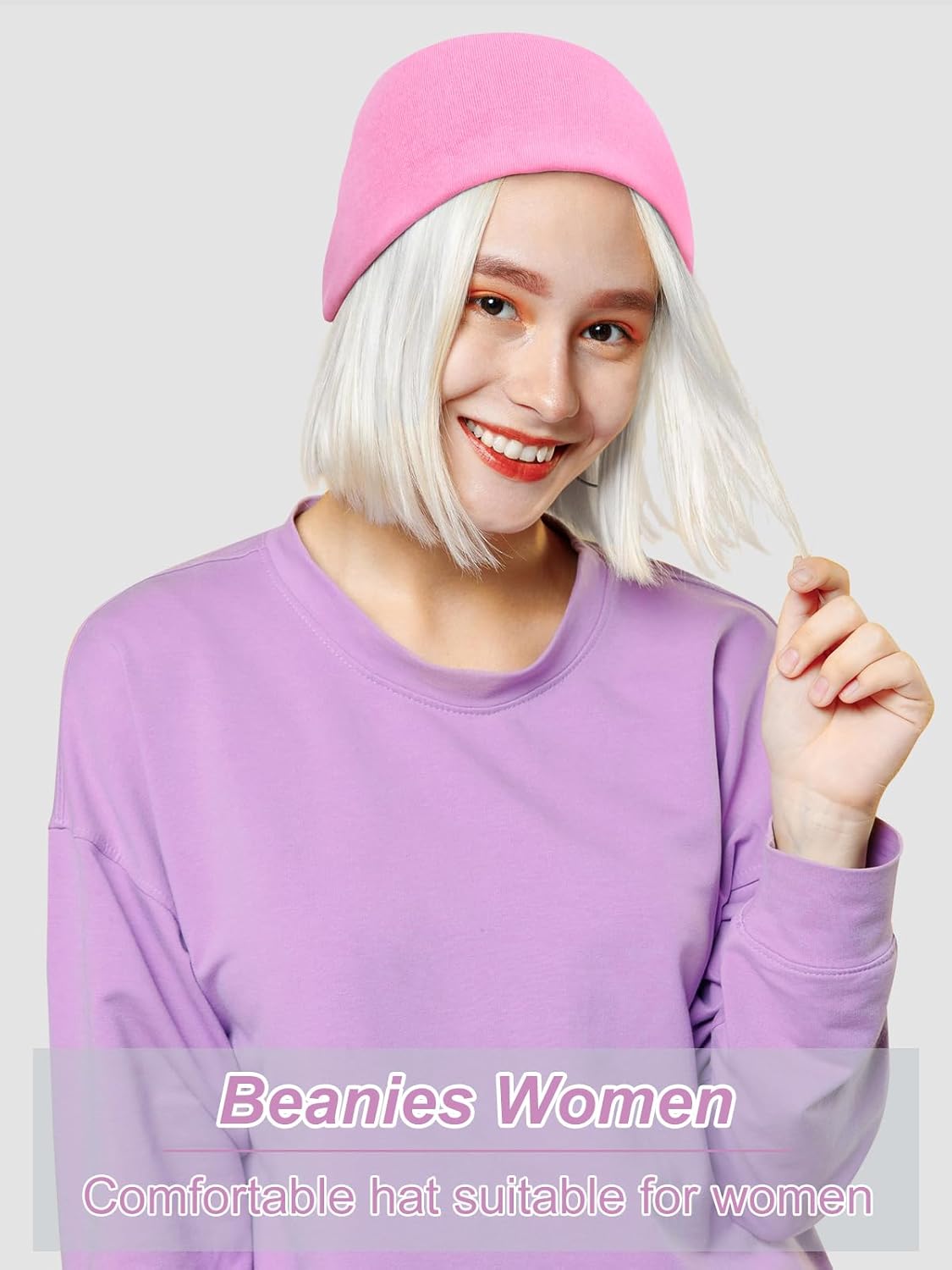 Senker Fashion Slouchy Beanie Hats for Women Men, Chemo Headwear Cotton Beanies Soft Lightweight Chemo Skull Cap Elastic - Image 5