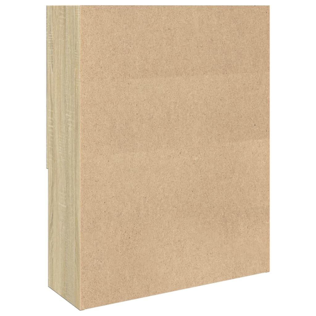 vidaXL Armario de Lavadora Roble Sonoma 70,5x24x90 cm, Armario para lavandería, Armario para cesto de Ropa, Estante para Lavadora, Armario para baño