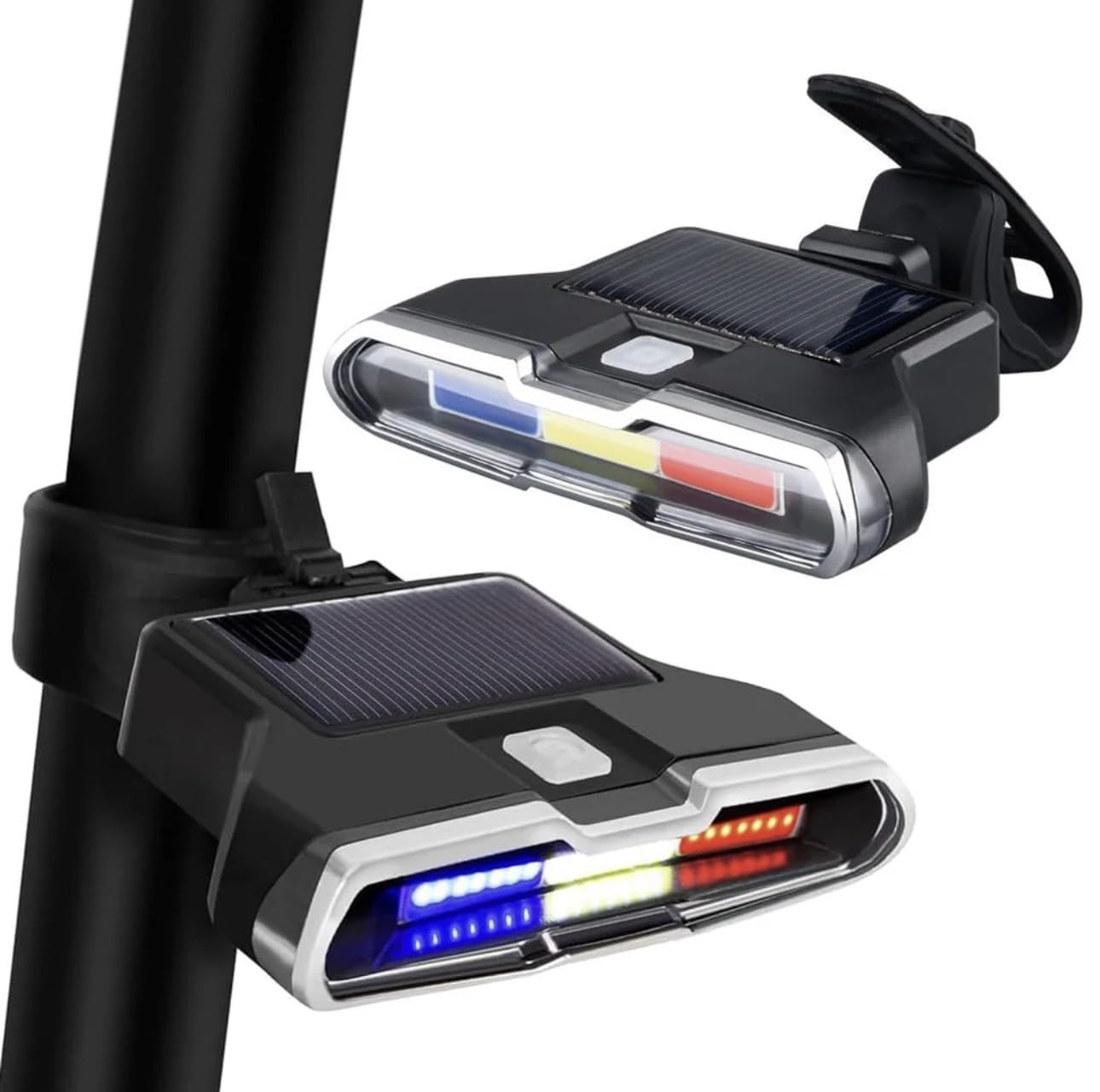 Lista USB Rechargeable Cycle Tail Light LED Waterproof Colors Red, Blue & White Cycle Light for Bicycle Different Modes Cycle Light Rechargeable (Solar Rechargeable)-picture-14
