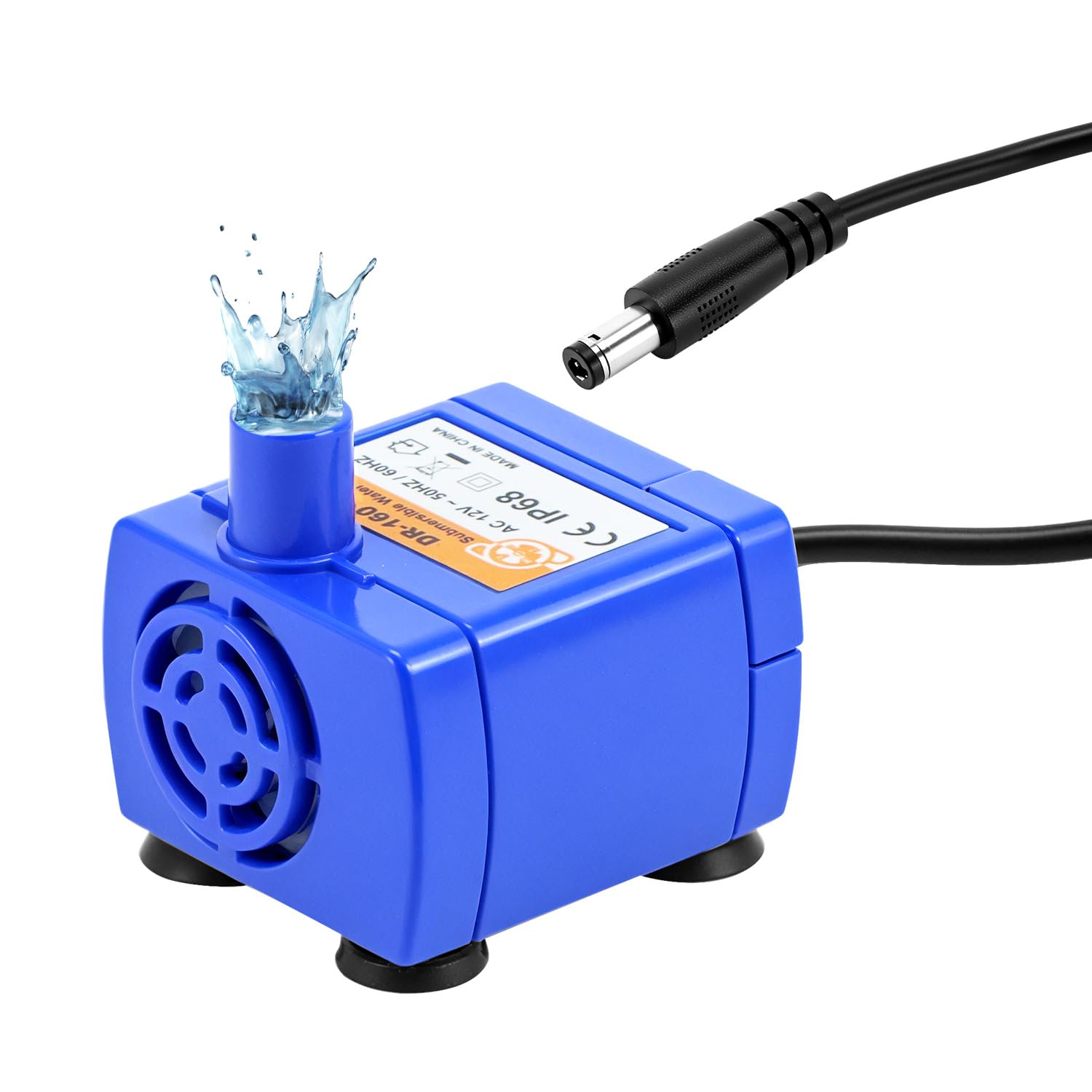 QWORK® Pompa per Fontanella per Gatti 12 V CA 2 W, Pompa Acquario a Bassa Rumorosità, Basso Consumo, Parti Removibili
