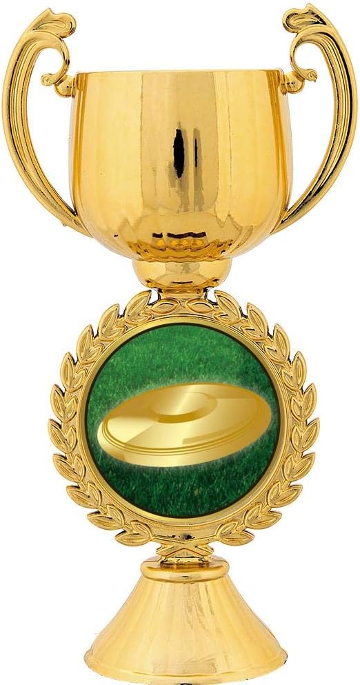 Crown Awards Personalized Flying Disc Trophy, 7.25" Gold Cup Frisbee Trophies with Free Custom Engraving Prime