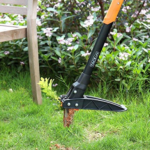 TACKLIFE Weeder Tool, Innovative Automatic Spring Device 39-Inch Stand-up weeder, Heavy duty Efficient 3-Claw Stainless Steel and High Strength Foot Pedal, Ideal for Permanently Removing Dandelions