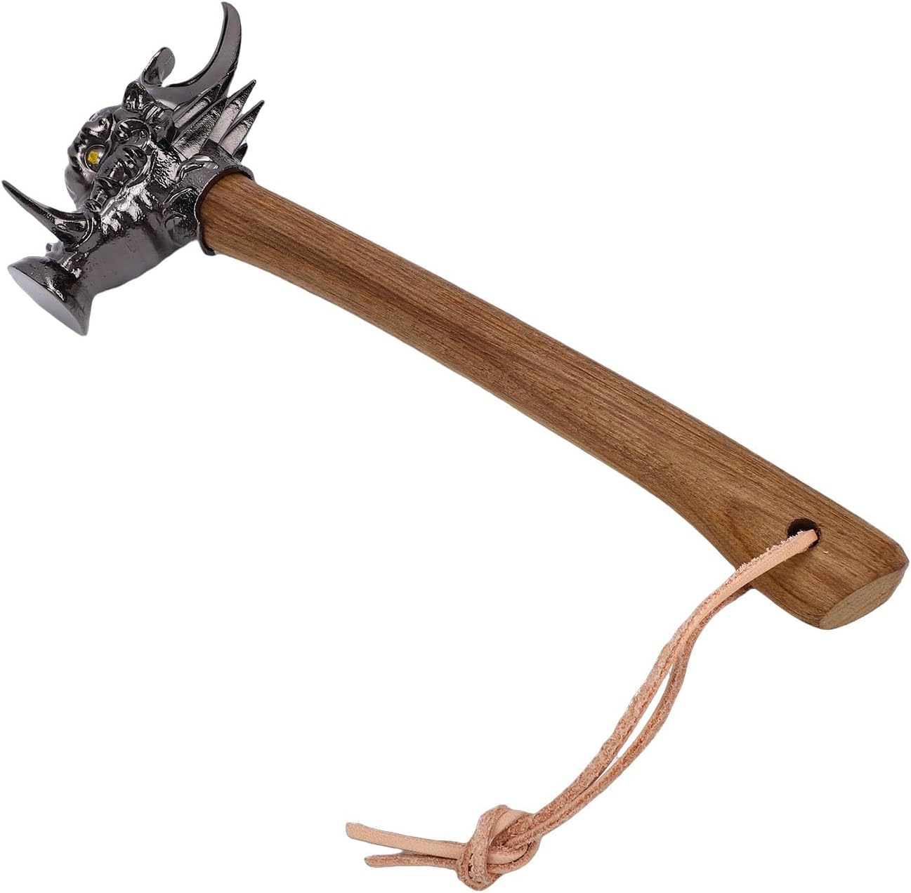 Eujgoov Wild Boar Hammer, High Strength Alloy Steel Nail Hammer with Wooden Handle, for Camping Self Protection and Daily Tasks