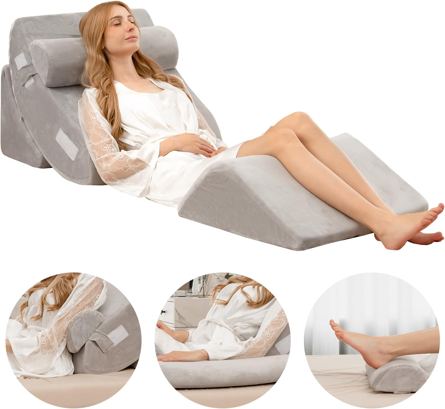 Giantex 4PCS Orthopedic Bed Wedge Pillow Set, Post Surgery