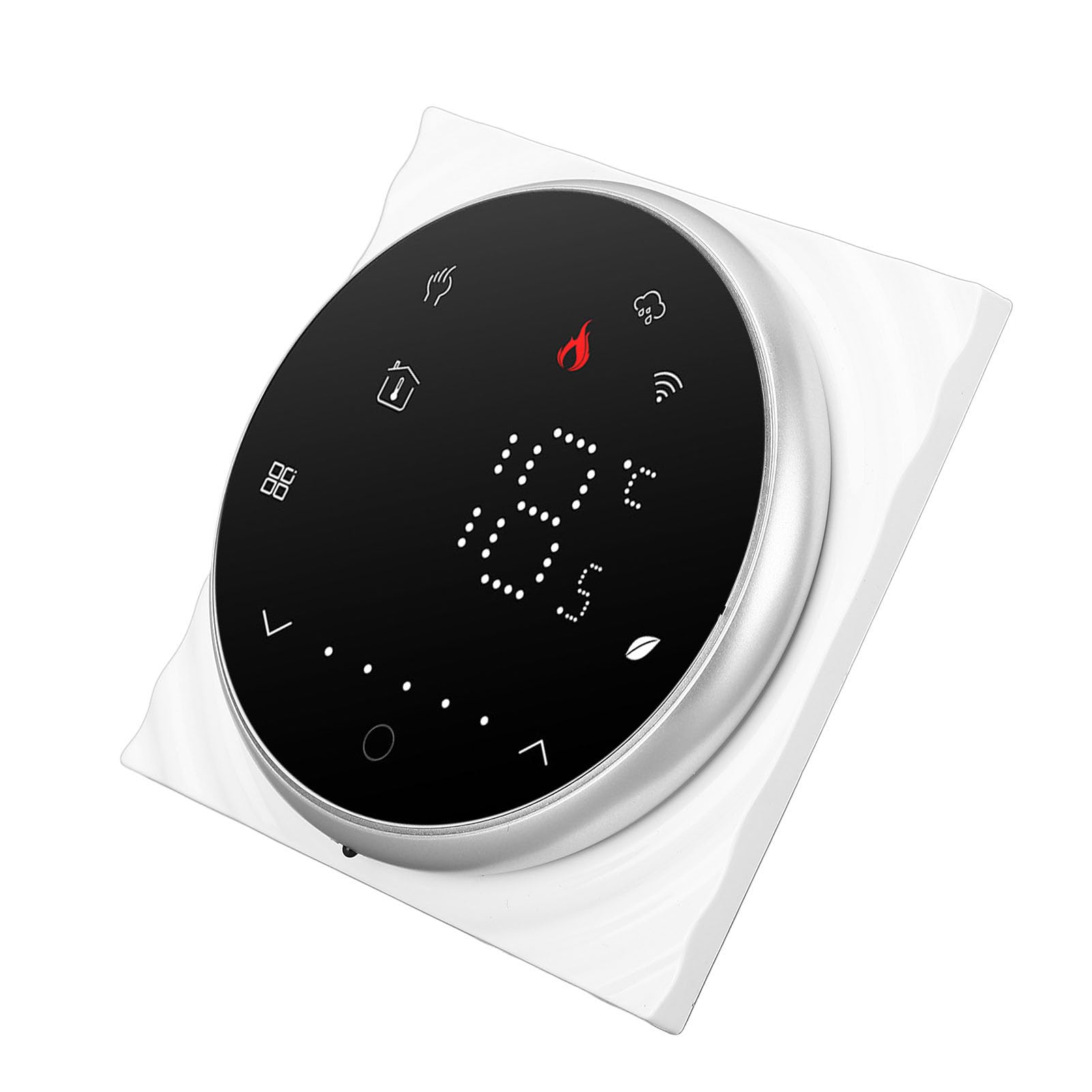 Inteligentny Termostat Kotła, Programowalny Termostat Oszczędzający energię z Podświetlanym Wyświetlaczem LED, Programowalne Ustawienia 5+1+1 do Sterowania Ogrzewaniem w Domu (WHITE)