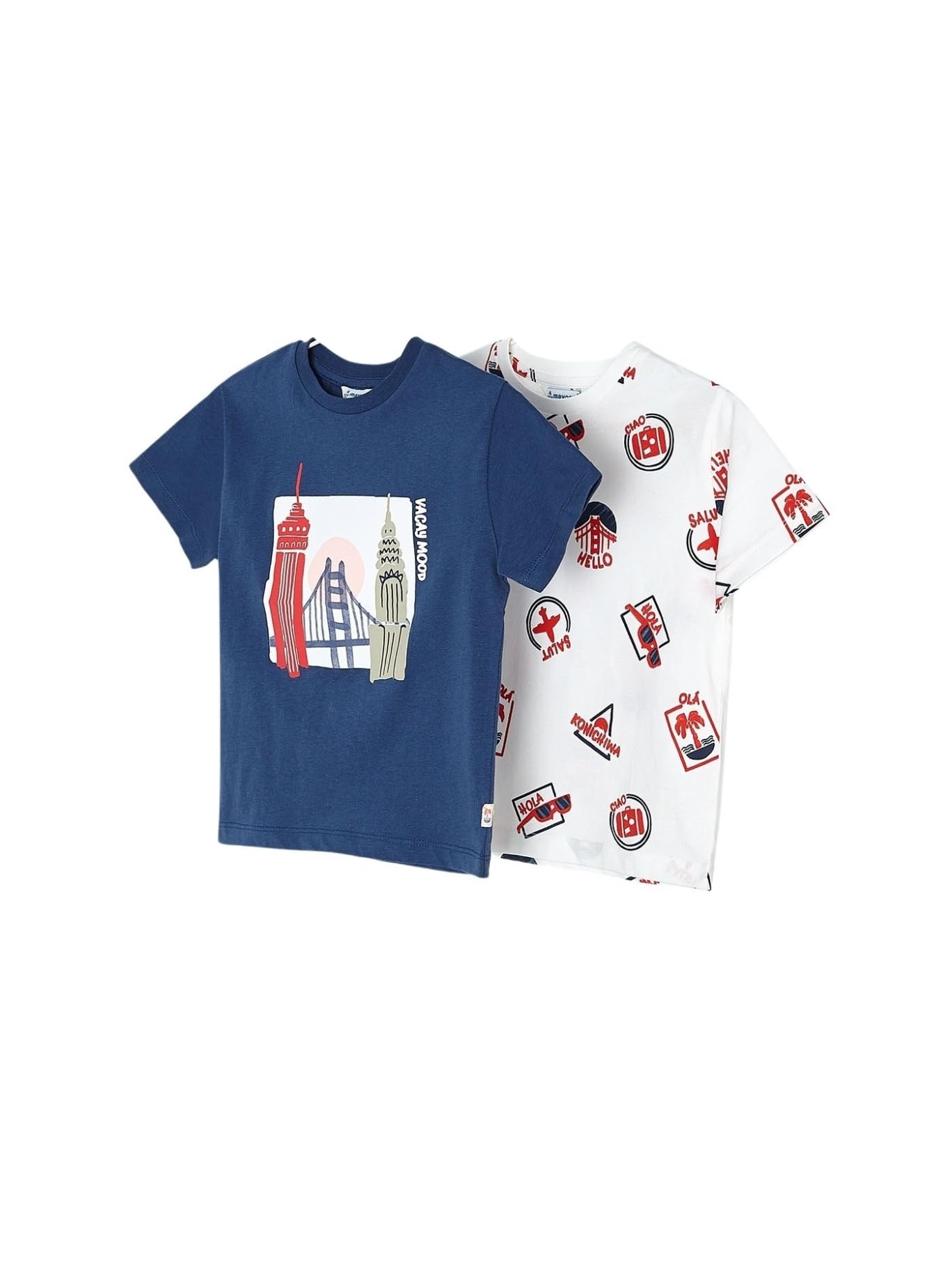 Mayoral Camiseta Manga Corta Niño – Pack de Dos Camisetas – 100% algodón - Camiseta Niño Skate– Palmeras – Ropa de Regalo – para niños de 2 años a 8 años