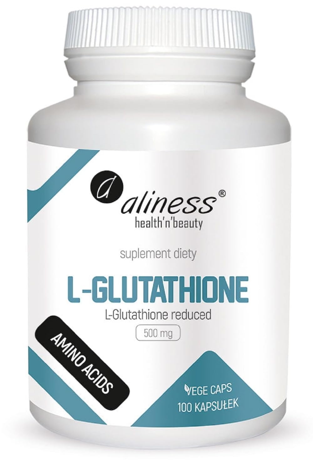 Aliness - L-Glutathion Reduziert 500mg - Aminosäuren - Nahrungsergänzungsmittel - Veganer - Vegetarier - 1 kapsel pro Tag