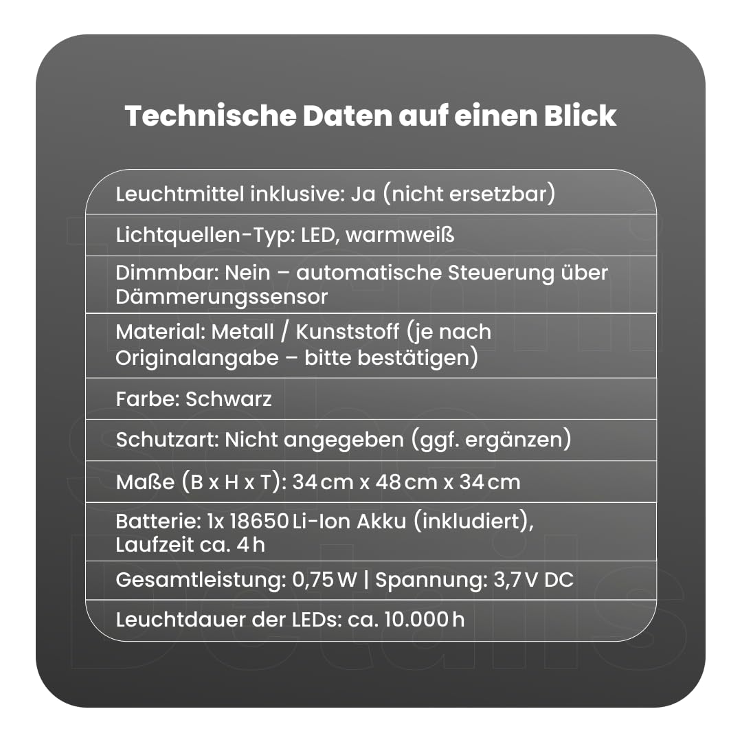Best Season Solar LED Deko-Korb Sunlight 48cm - Dämmerungssensor