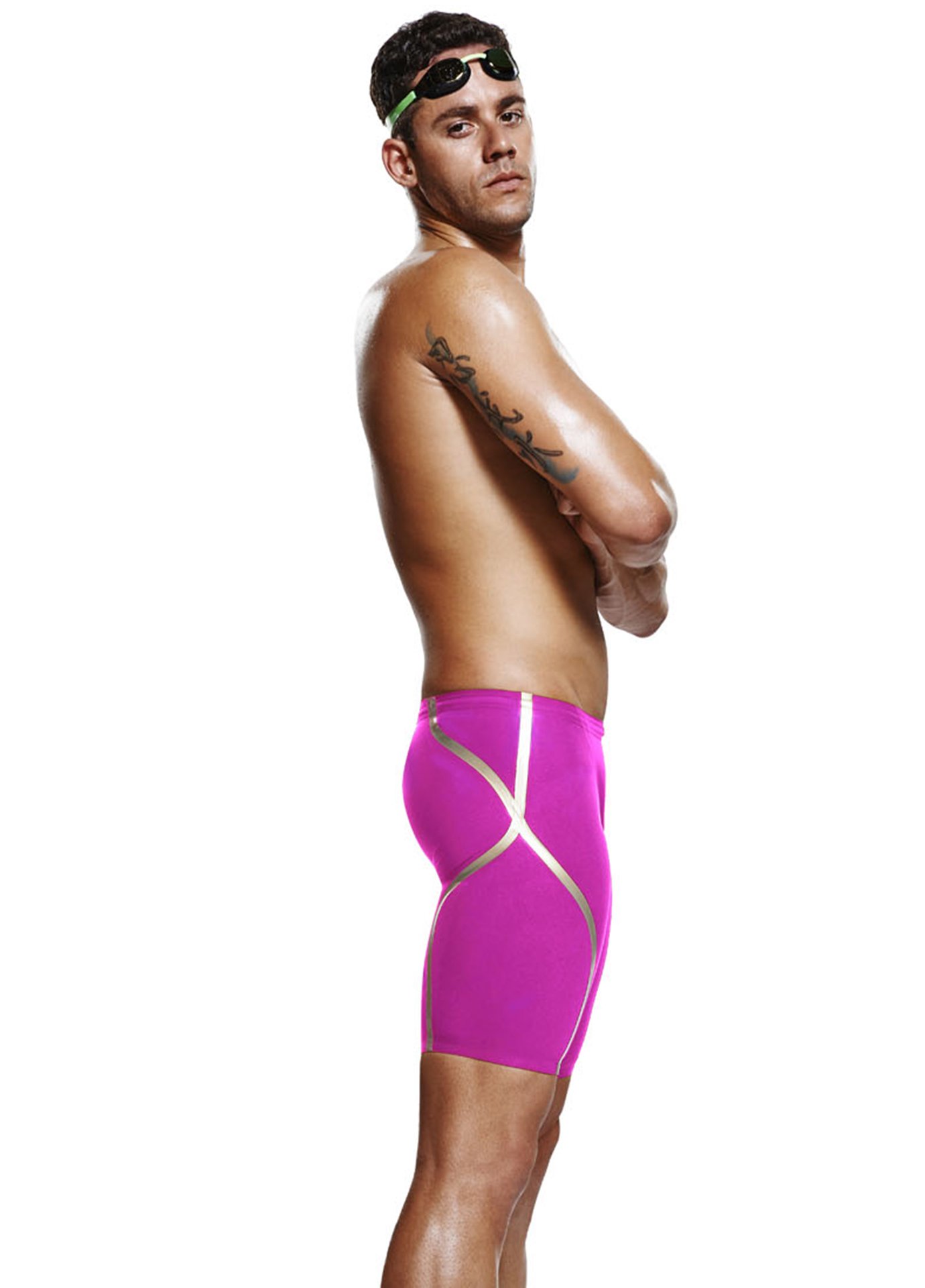 Speedo LZR Racer X High Waisted Jammer Diva, Iridescent Oro, 27