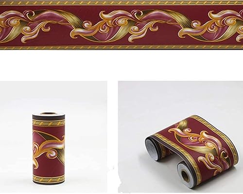 Miniatura 2 de Papel tapiz autoadhesivo con diseño floral rojo, para encimera de cocina, azulejos, adhesivo para baño, cocina, pared, techo, 4.2 pulgadas x 32.8