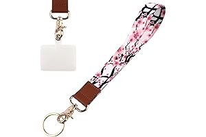 beemorita Wristlet Keychain with Cherry Blossom Flower