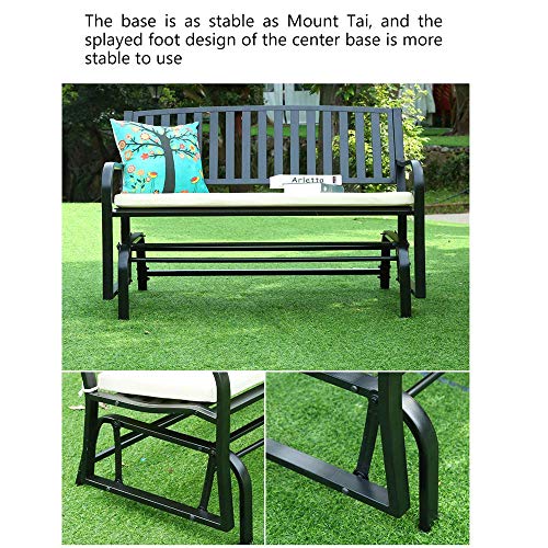 Cadeira de balanço dupla de metal para uso ao ar livre, banco de lazer para varanda ao ar livre, ass