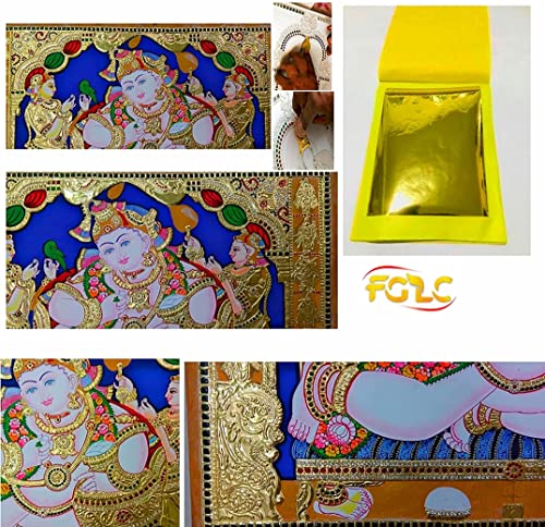 Image of FGLC Synthetic Gold Foils Tanjore Booklet 4x3 Inches 25 Pages for Tanjore Painting