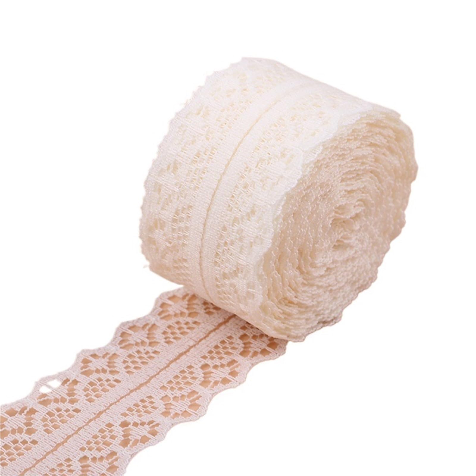 Cinta de encaje para coser manualidades y rollo de encaje decorativo textil