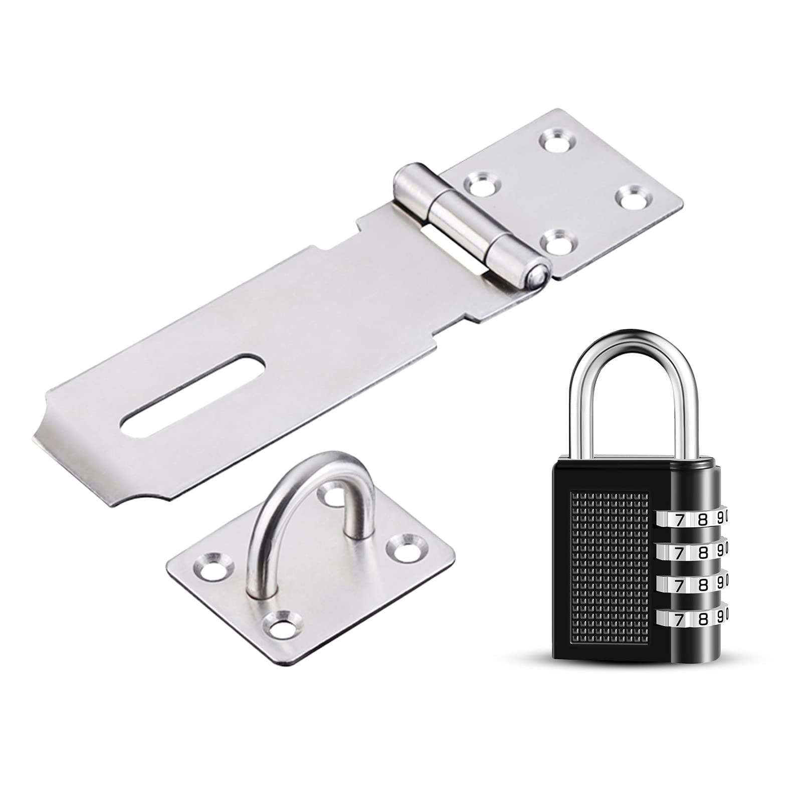 Buy YngFfb Door Padlock Hasp, Stainless Steel Padlock Hasp, 4 Inch