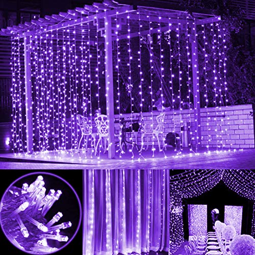 Twinklestar66x98ft300ledcurtainstringlightsfairystringlightswithremotecontroltimerforhalloweenpartybedroomhomedecorpurple Urban Country Home Decor Twinkle star 66x98ft 300 led curtain string lights fairy string lights with remote control timer for halloween party bedroom home decor purple urban country home decor