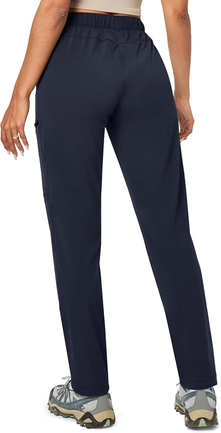 Ewedoos Hiking Pants Women with Zipper Pockets Lightweight Water Resistant Cargo Pants Quick Dry UPF 50+ Travel Camping - Image 5