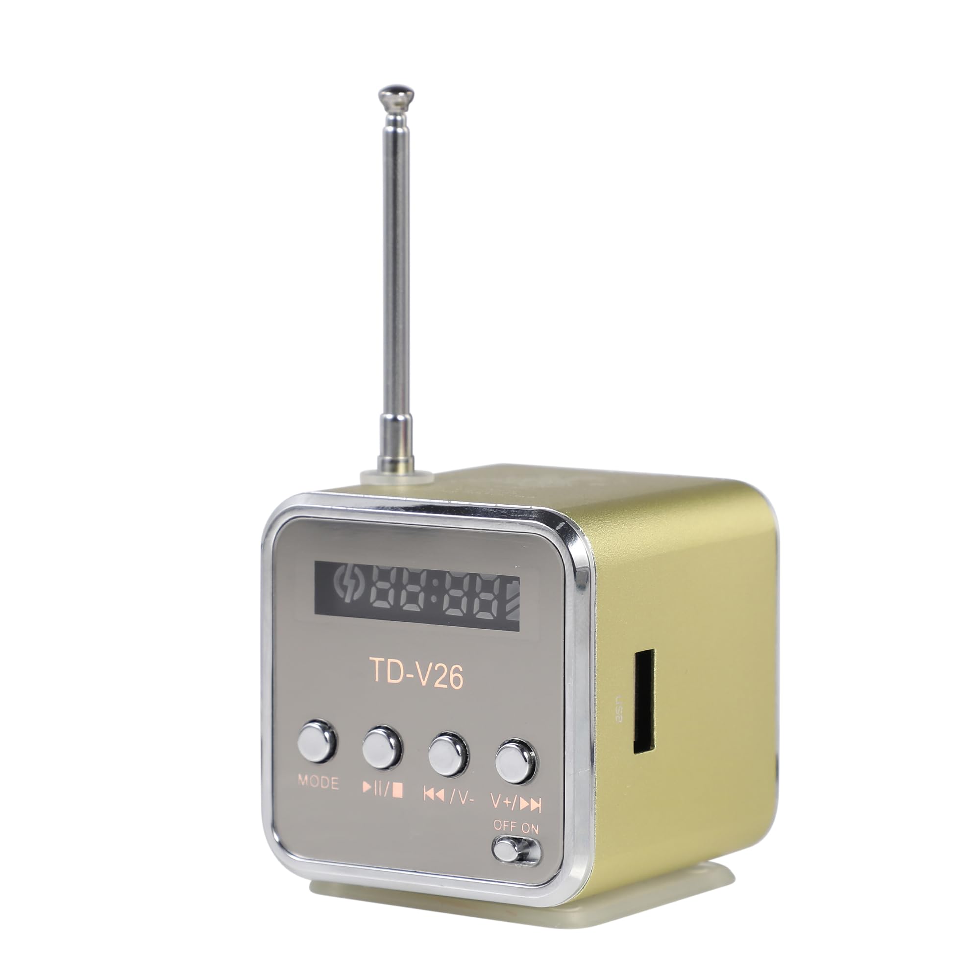 Etigood Mini Wireless Portable Bluetooth FM Radio Speaker MP3 Player,Green