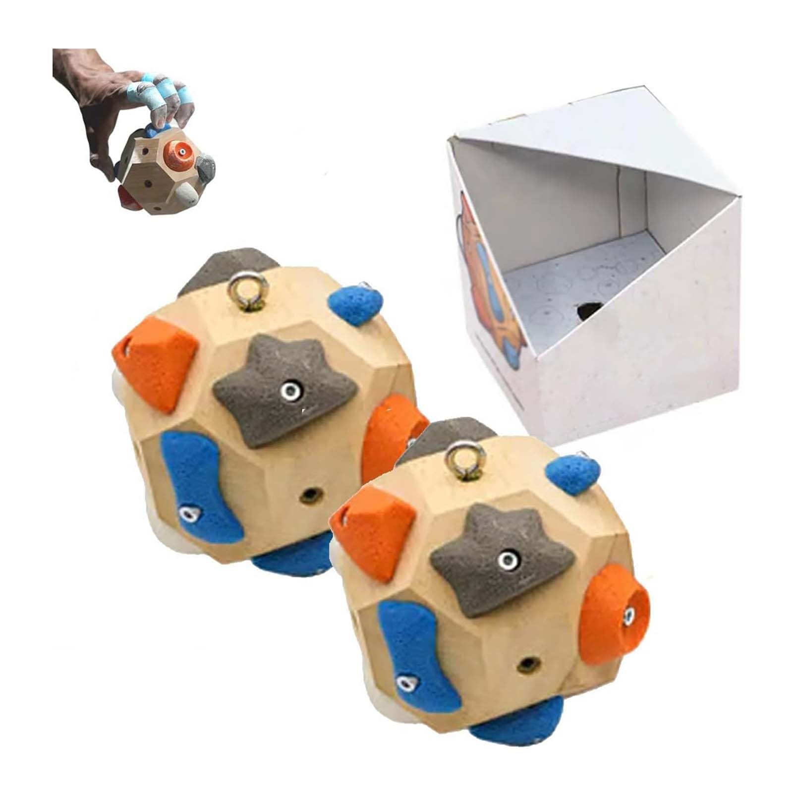 Handgefertigter Boulderblock – Boulderbälle bauen Kraft und Präzision auf, Boulderbälle 3D-Kletterball, Kletter-Trainingsbälle, um ihn jederzeit und überall herauszunehmen, um das Klettern zu
