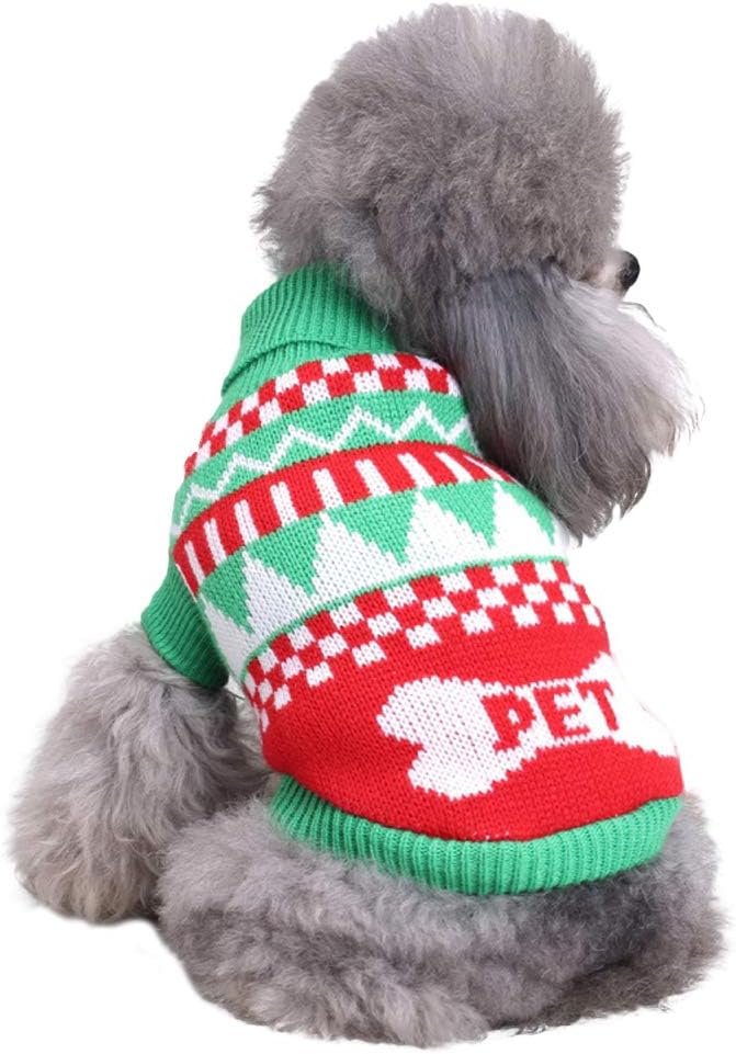 Dog Warm Coats Dog Outfit Fashion Christmas Turtleneck