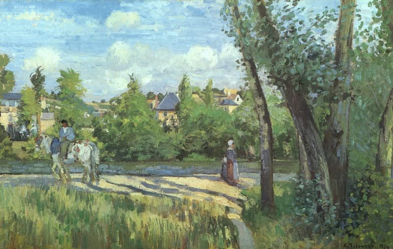 Affiche toile Pontoise de Pissarro pour illuminer le salon avec un paysage ensoleillé