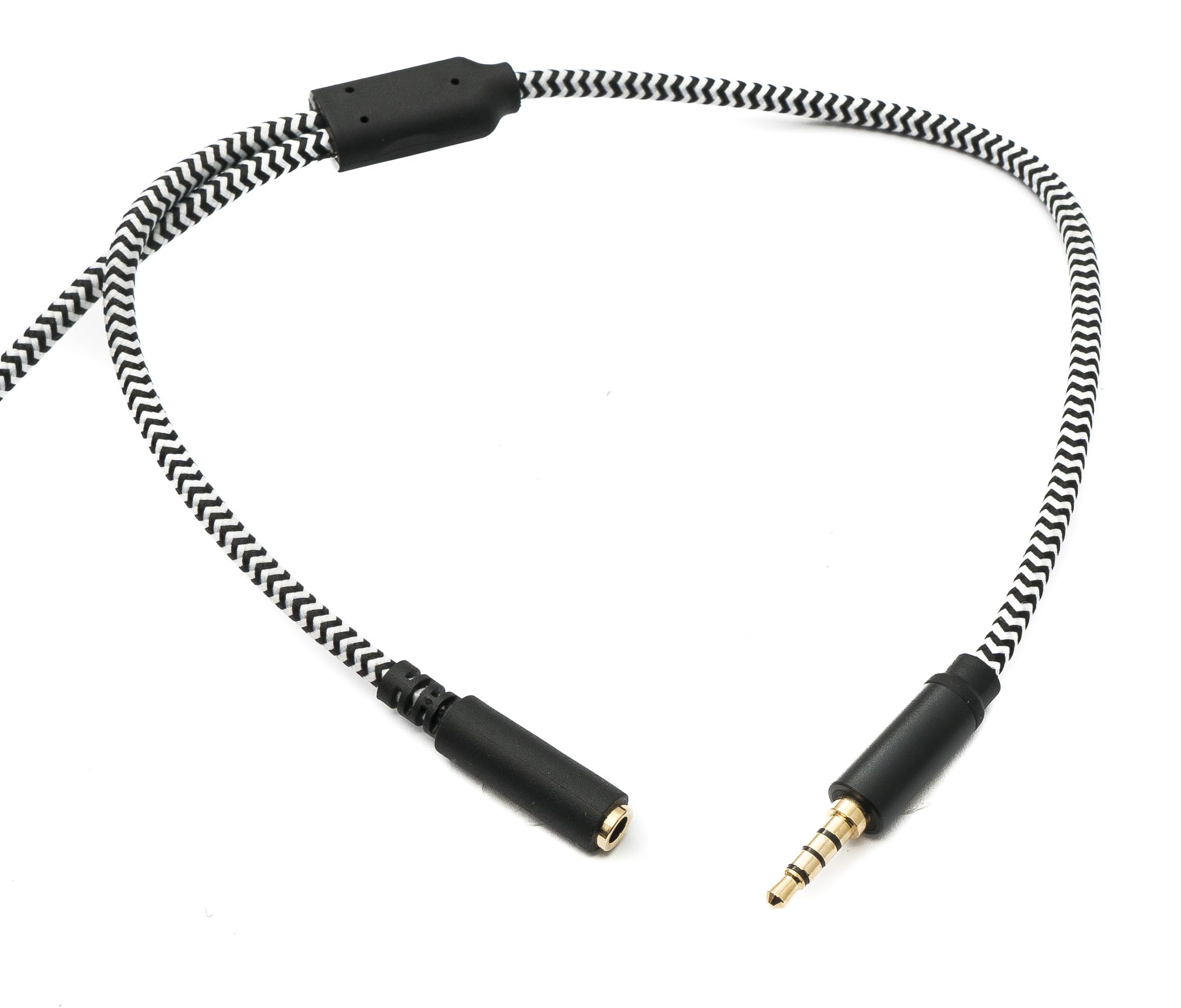 System-S Chat Link Câble jack auxiliaire tressé 2,5 m pour PS5 PS4 Xbox One et Elgato HD60 S S+ X Pro