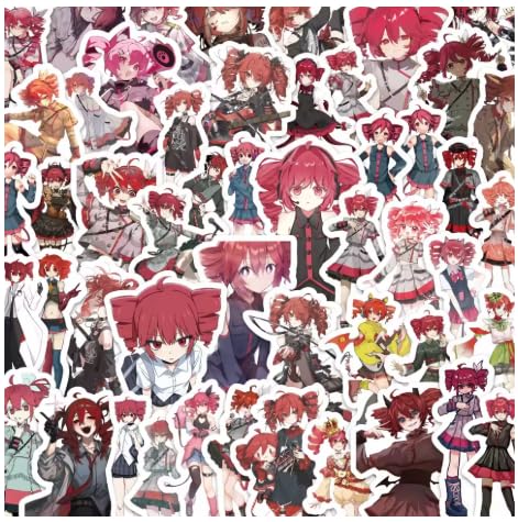 Kasane Teto Sticker Pack 60PCS Anime Vocal Synth Character Decals for Laptop Water Bottle Phone Scrapbook Journal