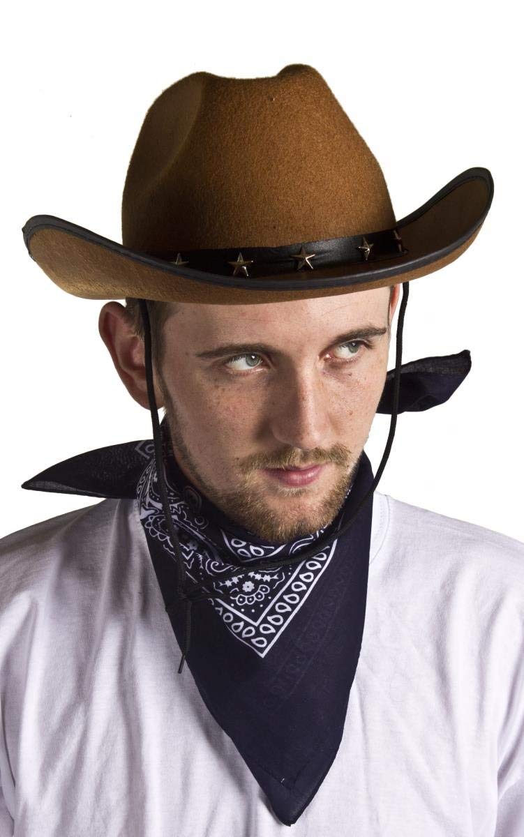Buy ILOVEFANCYDRESS COWBOY FANCY DRESS ACCESSORY SET COSTUME BROWN STAR