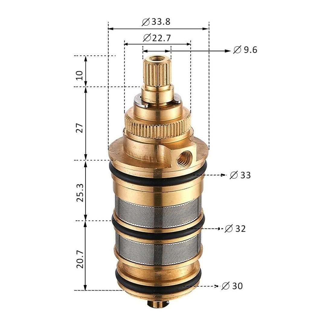 Cartouche de Douche Thermostatique Laiton Valve de Remplacement pour Mitigeur Thermostatique