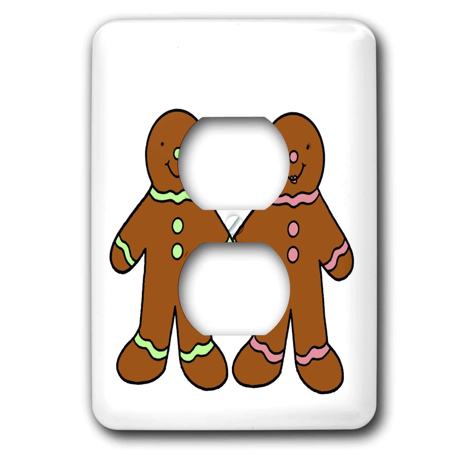 Cache pour prise de courant Mr Mrs Gingerbread idée cadeau crémaillère