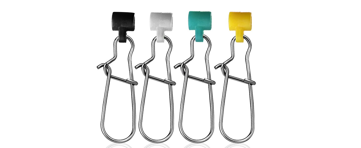 SeaStrive Fishing Sinker Sliders – Stainless Steel Duo Lock Snaps (2.25", Green, Lot Of 10)