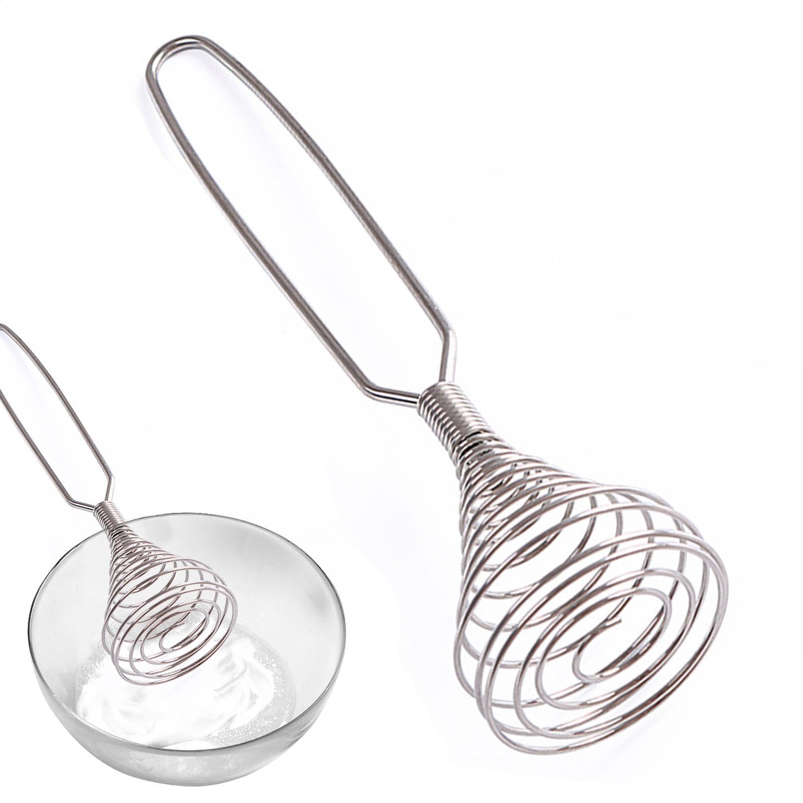 KuuGuu Set Da 3 Fruste Scandinave Per Uova In Acciaio Inox - Frusta Piatta A Molla Da 25,4 Cm, Perfetta Per Sbattere Uova, Panna, Salse E Cioccolato