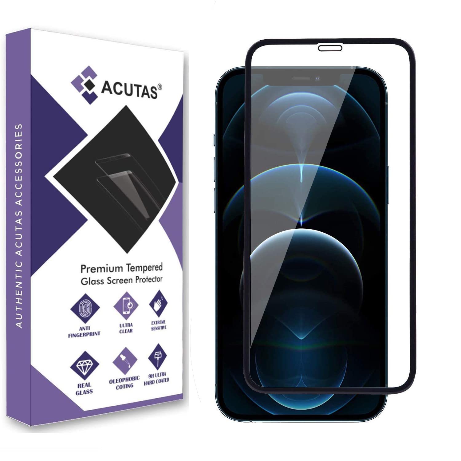 ACUTAS Tempered Glass Screen Protector Compatible For Iphone 12 Pro Max With Edge To Edge Coverage And Easy Installation Kit For Smartphone (B091YW1N3F) Amazon Price History, Amazon Price Tracker