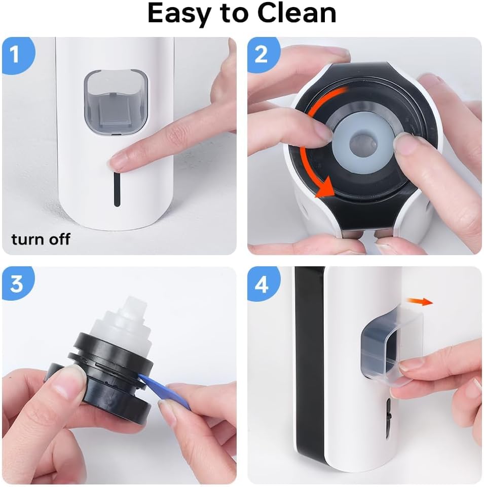 Smart Automatic Electric Toothpaste Dispenser for Kids - Wall Mounted Bathroom Squeezer with 3-Level Adjustment & 2 Toothbrush Slots (White)