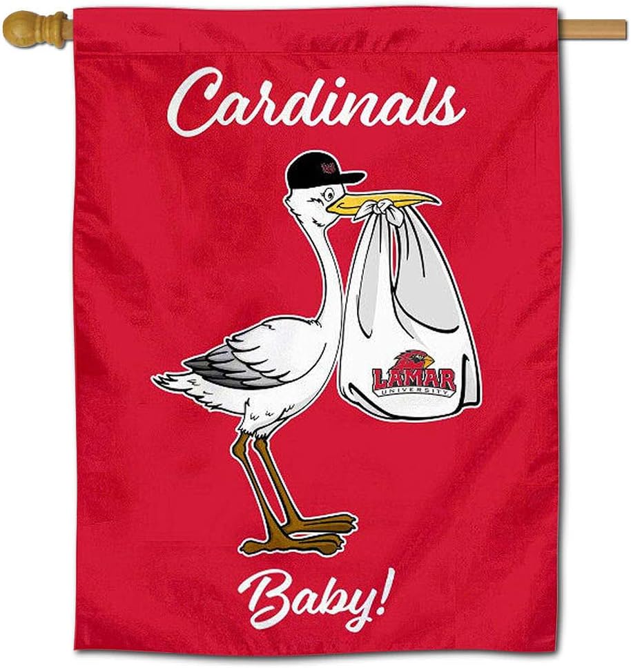 Lamar Cardinals New Baby Gift Banner Flag