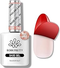 Born Pretty Peel Off Base U V Gel Coat 15 ml - Removable Base Gel Polish for Gel Polish Clear Nail Polish for Use with UV LED Nail Lamp Nail Practice UV Nail Lamp Required Ideal for Beginners