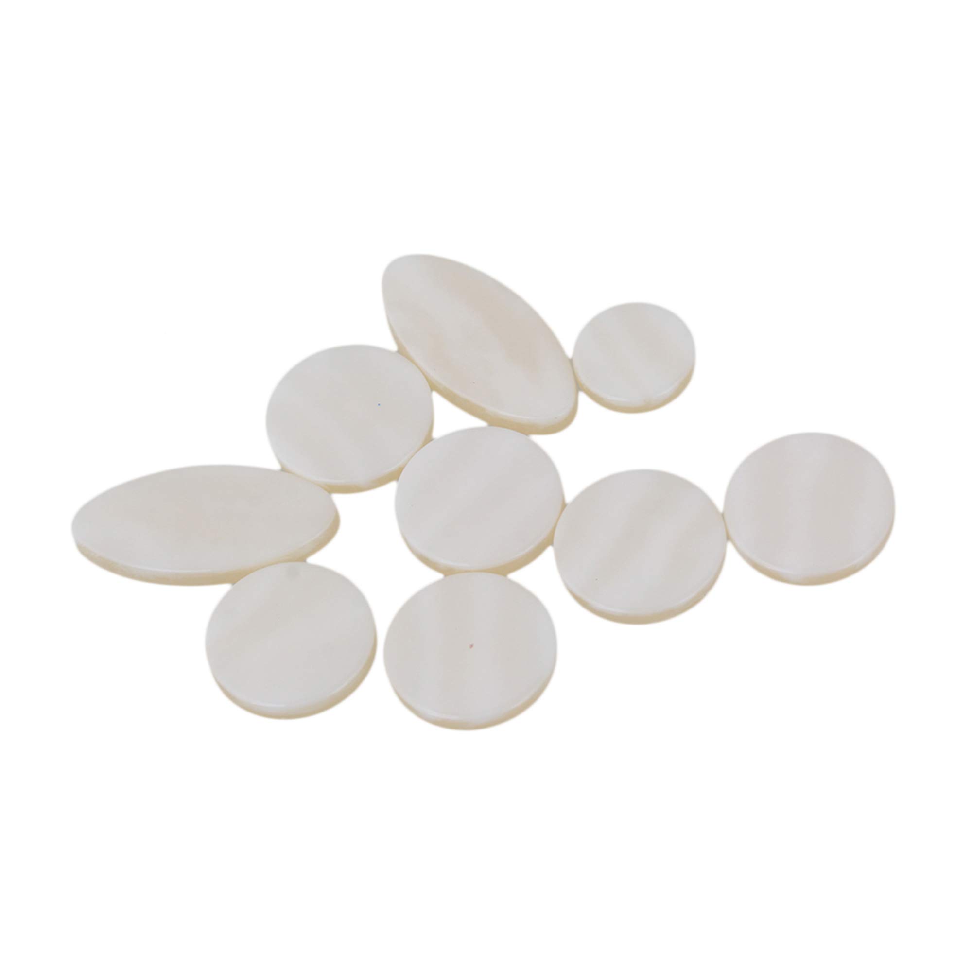 Lot de 90 boutons en plastique pour saxophone ténor avec incrustations nacrées 3 formes
