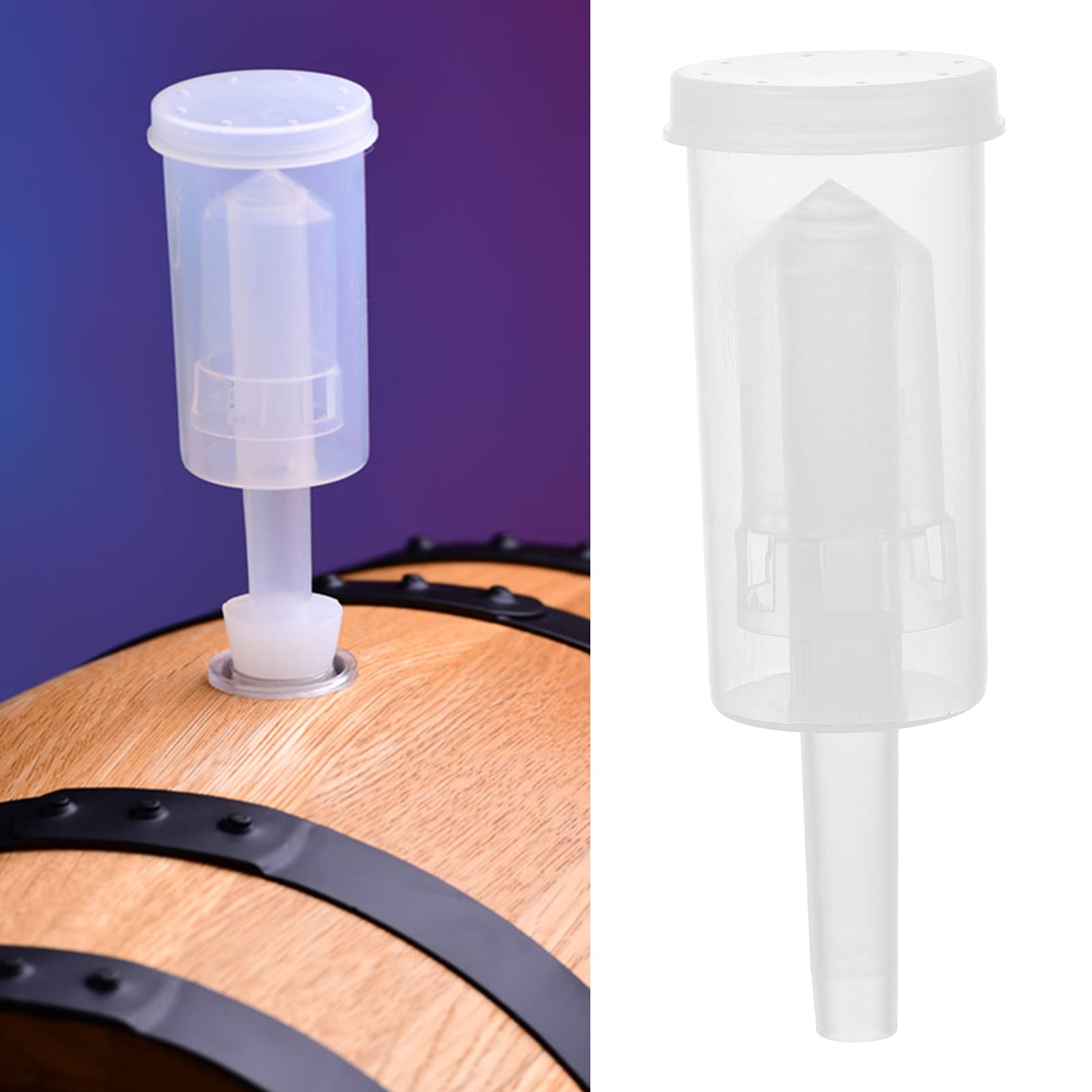 Cabilock 2pcs Plastic One Way Check Valves Transparent for Wine and Beer Brewing to Clean for Juice Fermentation and Carbon Dioxide Control