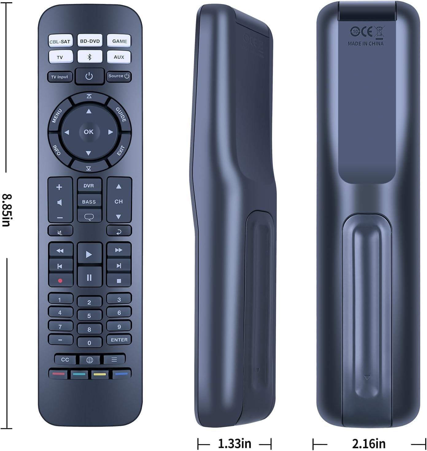 Replacement Remote Control for Bose RC-PWS III Universal Remote Control for Solo TV Sound Systems & CineMate Home Theater Speaker Systems