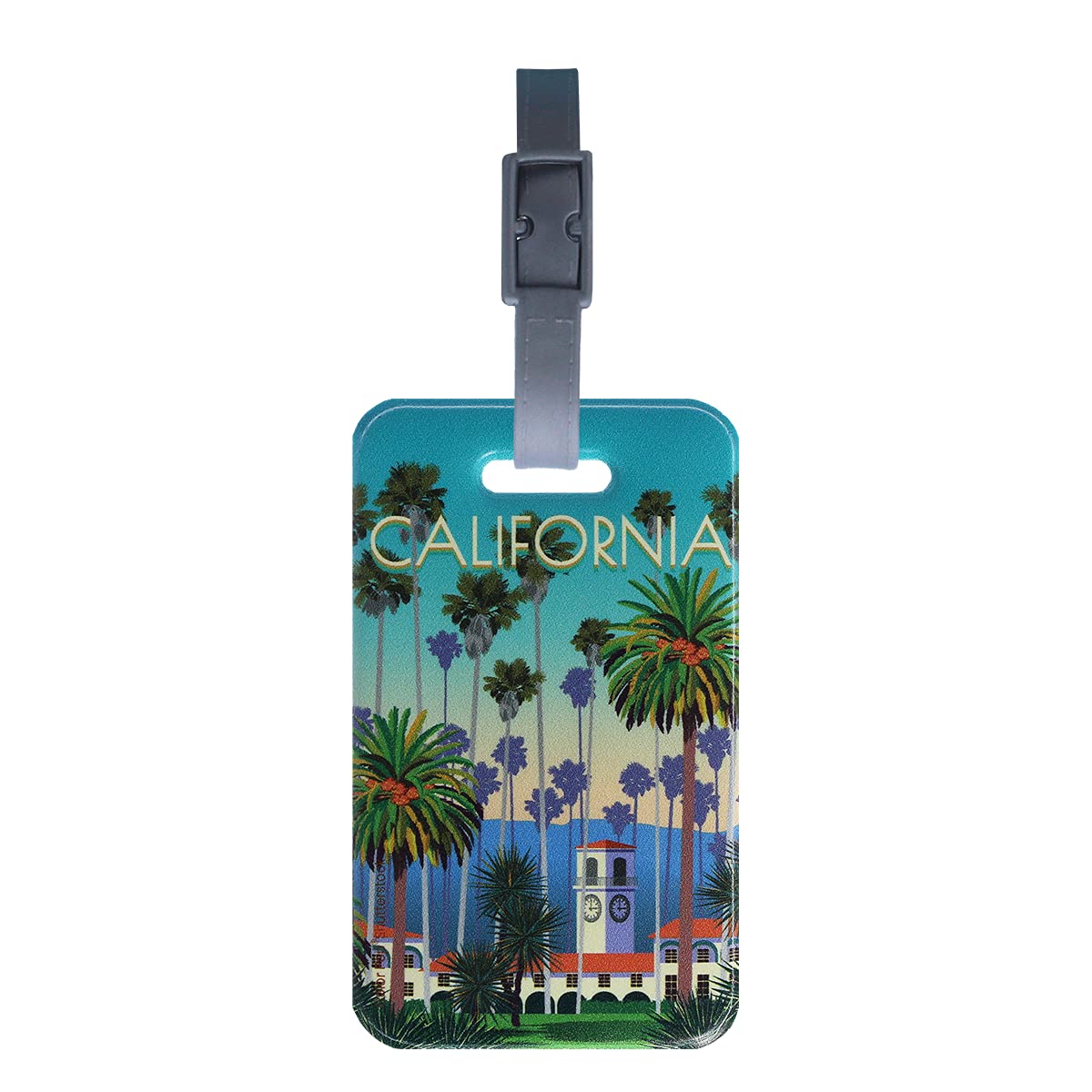 Color Pop® - Etichetta per bagaglio o o borsa, in PVC, accessori da viaggio, 10,6 x 6,2 cm (stampa Saint Barth