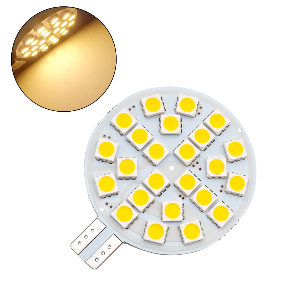 GRV T10 921 194 żarówka LED 24-5050 SMD lampa super jasna AC 12 V / DC 12 V - 24 V łódź Iandscaping sufit kopuła oświetlenie wewnętrzne ciepła biel (2. generacji) opakowanie 10 sztuk