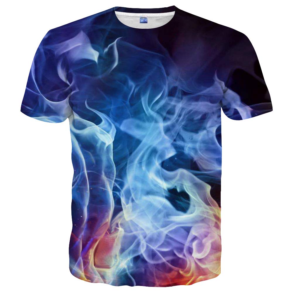 HgvoettyUnisex Stylish 3D Printed Shirts Short Sleeve Graphic T-Shirts Tops Tees for Men and Women