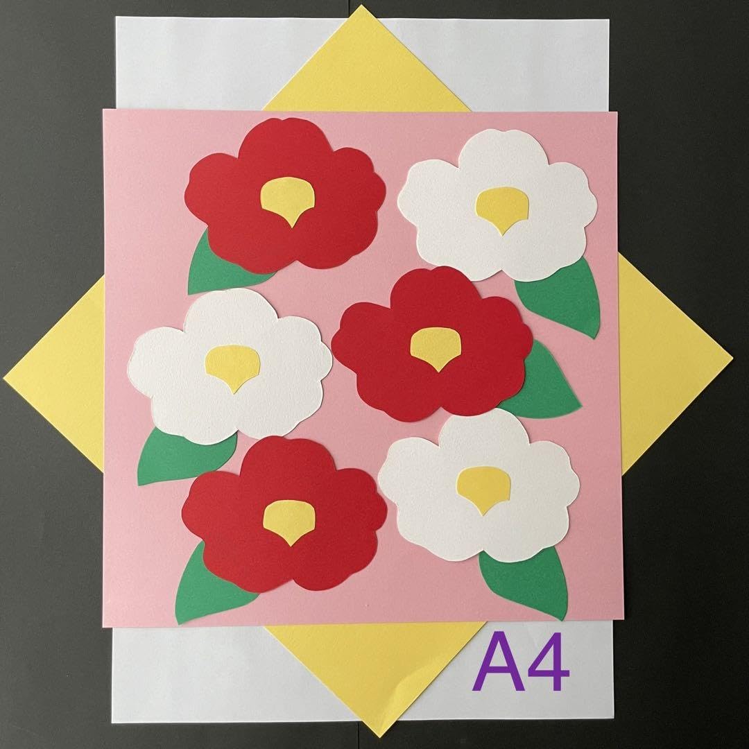 Amazon | 壁面飾り お正月 紅白 椿 お花 2024年 | 正月飾り | おもちゃ