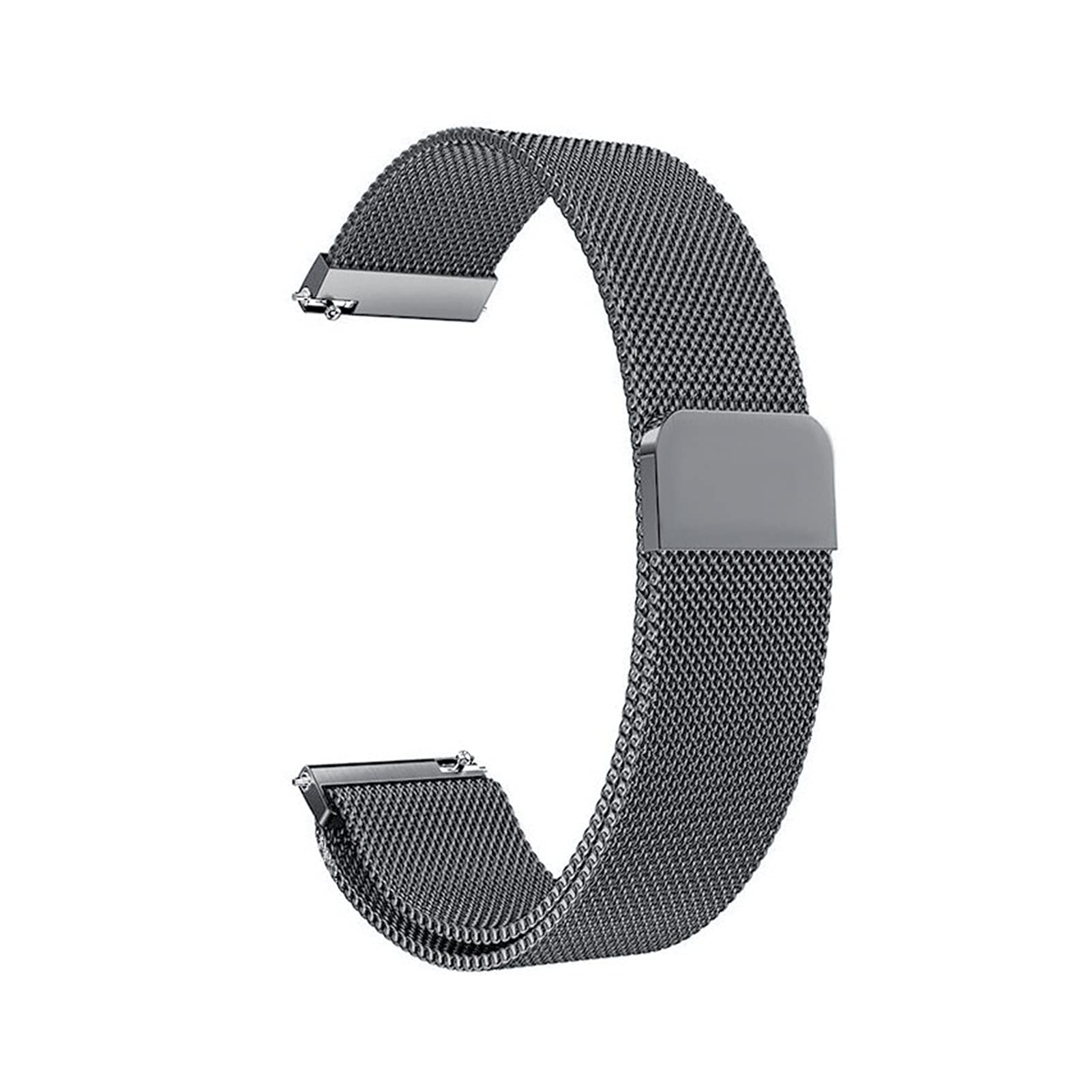Bracelet en maille 22mm noir confortable et ajustable EKSED