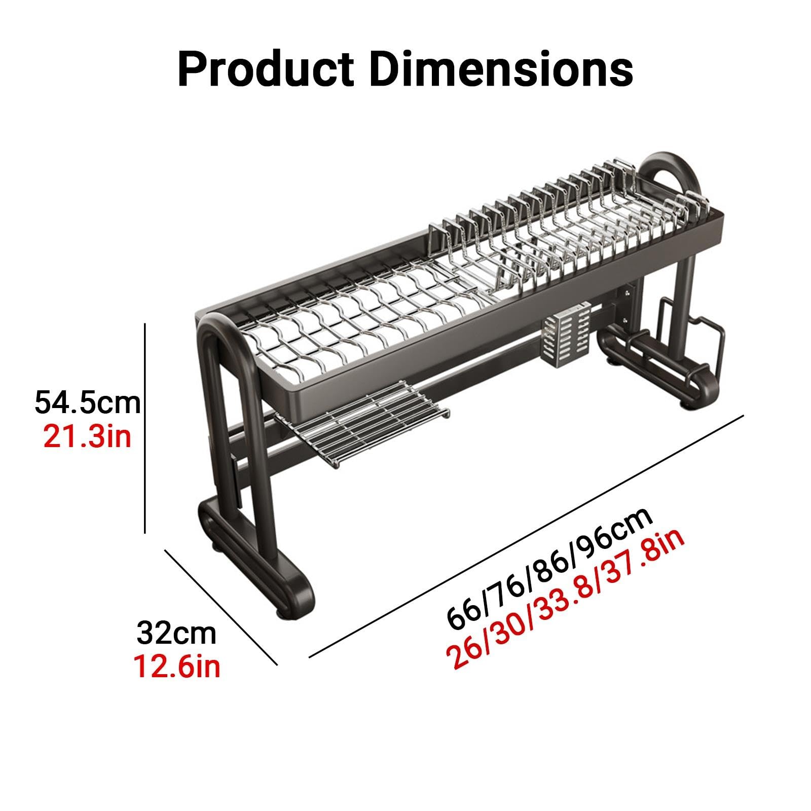 Escurreplatos grande de metal de 2 niveles,soporte for utensilios de cocina