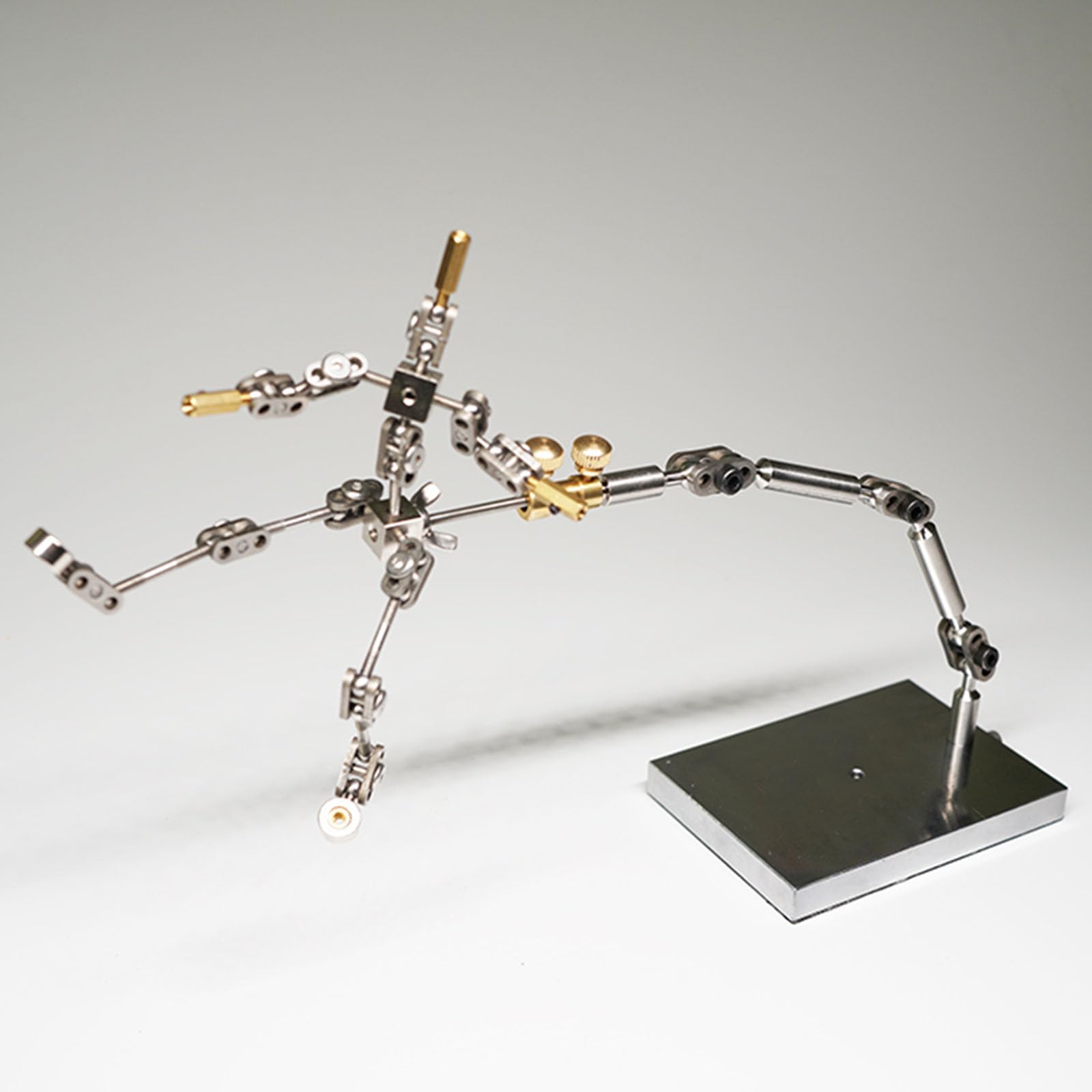 Pantalla de figura de acción, Marioneta de animación cinematográfica de acero inoxidable, Kits de armadura de movimiento detenido de bricolaje Carga útil máxima 100G para sostener marioneta de armad