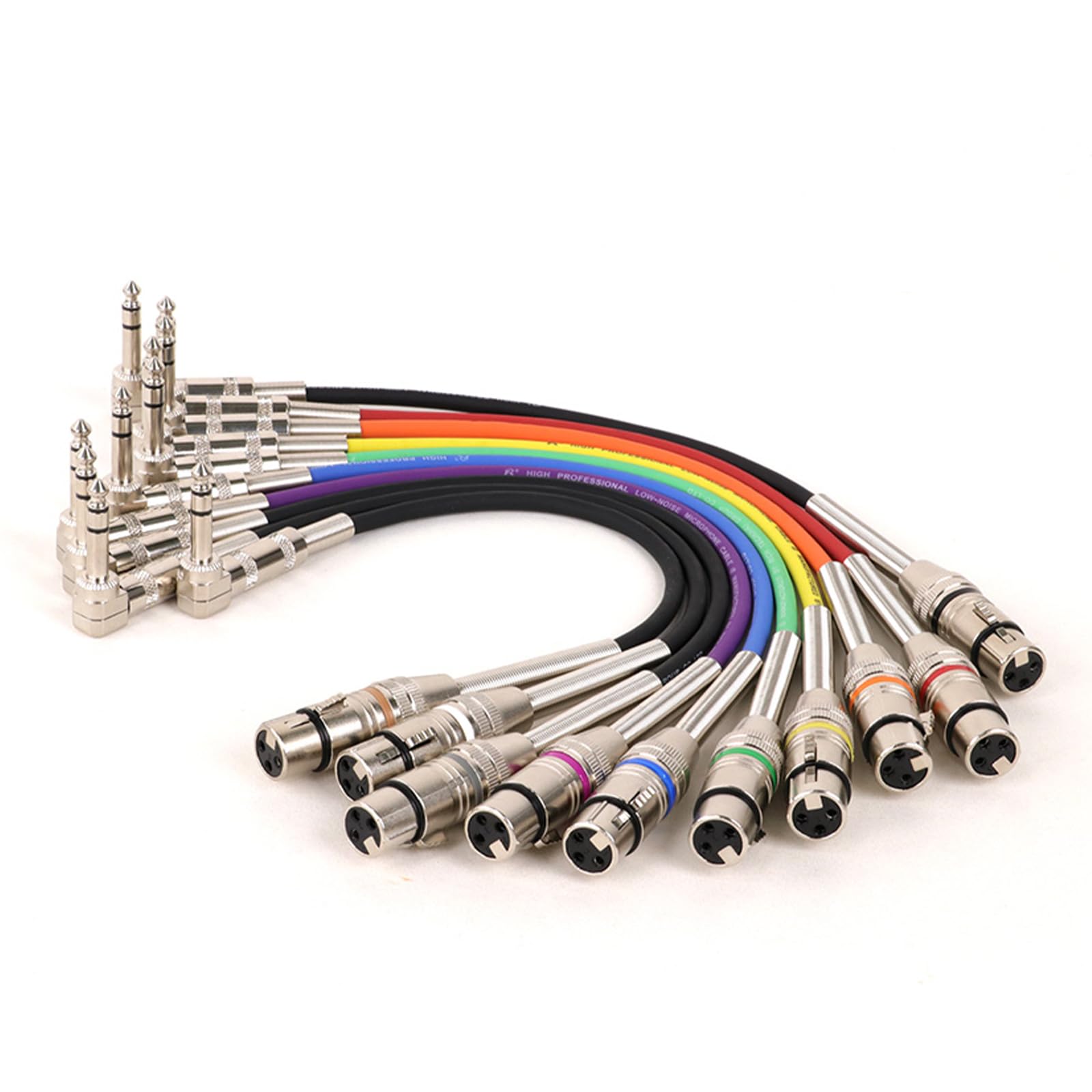 Cable de Audio balanceado XLR a TRS de 90 Grados y 6,5 mm, XLR, estéreo, Karon, for Consola de Mezcla de micrófonos, Tarjeta de Sonido, línea de extensión, 1 Unidad(Orange-F,20M)