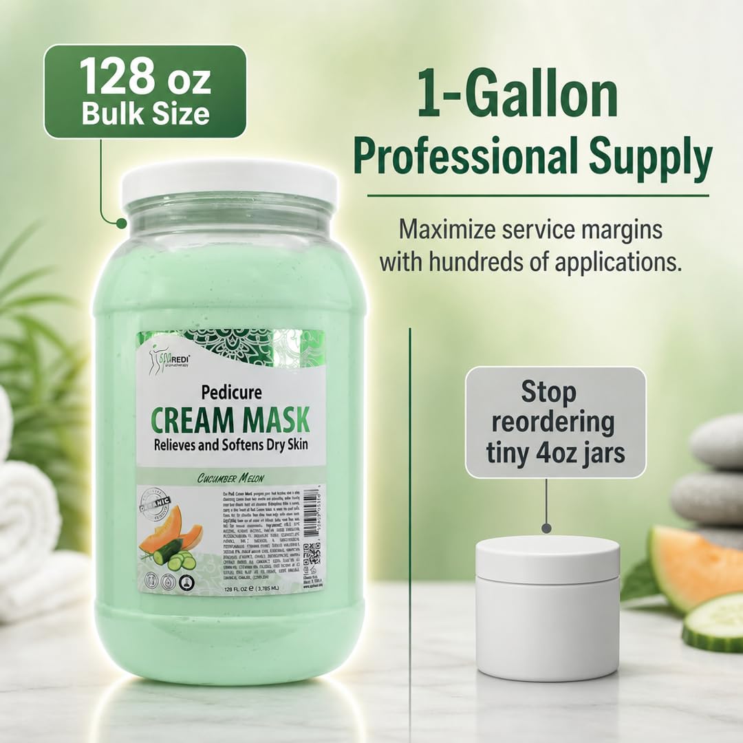 Spa Redi Pedi Crema Máscara (Pepino y Melón, 1 Galón)